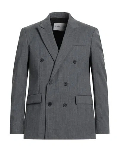 Amaranto Man Blazer Grey Size 42 Polyester, Virgin Wool, Elastane