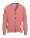 Amaranto Man Cardigan Antique Rose Size M Wool, Cashmere