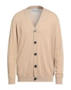 Amaranto Man Cardigan Beige Size L Cotton In Multi