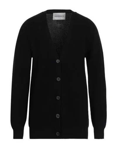 Amaranto Man Cardigan Black Size L Wool
