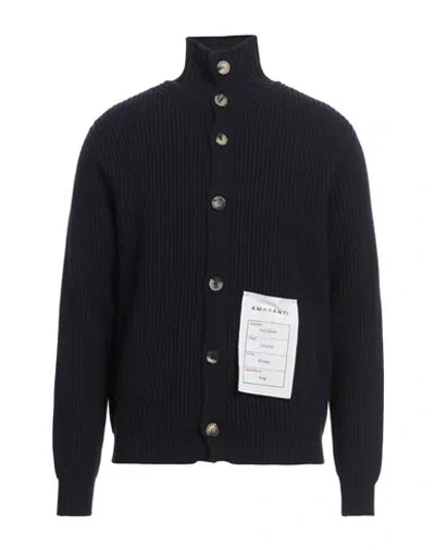 Amaranto Man Cardigan Black Size L Wool, Cashmere