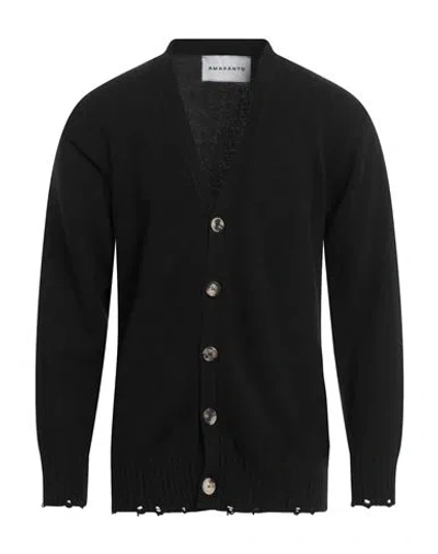 Amaranto Man Cardigan Black Size L Wool, Cashmere