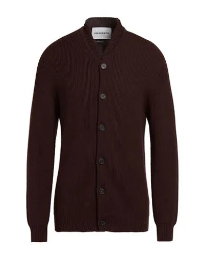 Amaranto Man Cardigan Brown Size Xxl Wool
