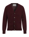 Amaranto Man Cardigan Burgundy Size S Wool, Cashmere
