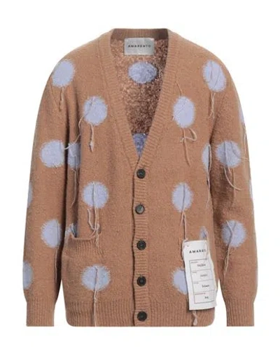 Amaranto Man Cardigan Camel Size Xl Wool, Cashmere, Nylon