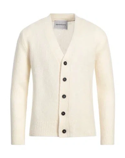Amaranto Man Cardigan Cream Size L Wool, Cashmere, Nylon In White
