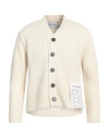 Amaranto Man Cardigan Cream Size S Wool In White