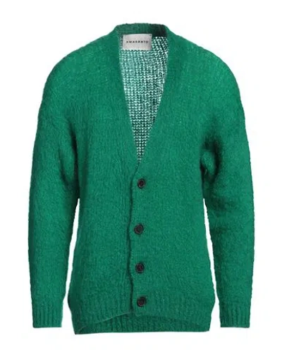 Amaranto Man Cardigan Emerald Green Size M Mohair Wool, Acrylic, Polyamide, Elastane