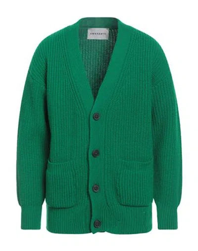 Amaranto Man Cardigan Emerald Green Size Xl Wool, Polyamide