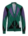 Amaranto Man Cardigan Green Size L Mohair Wool, Polyamide, Wool In Green
