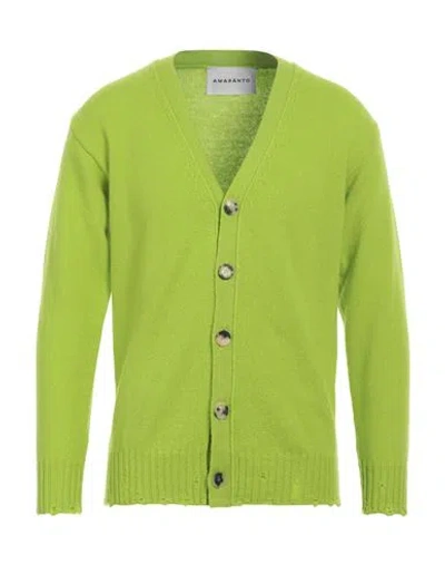 Amaranto Man Cardigan Green Size S Wool, Cashmere