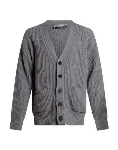 Amaranto Man Cardigan Grey Size S Wool, Polyamide In Gray