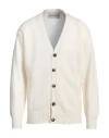 Amaranto Man Cardigan Ivory Size M Wool, Cashmere
