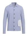 AMARANTO AMARANTO MAN CARDIGAN LIGHT BLUE SIZE XL WOOL, CASHMERE, NYLON