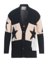 Amaranto Man Cardigan Midnight Blue Size L Acrylic, Alpaca Wool, Wool
