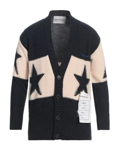 Amaranto Man Cardigan Midnight Blue Size L Acrylic, Alpaca Wool, Wool