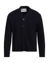 Amaranto Man Cardigan Midnight Blue Size S Wool In Blue