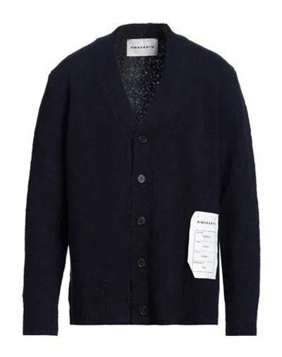 Amaranto Man Cardigan Midnight Blue Size S Wool, Cashmere, Nylon