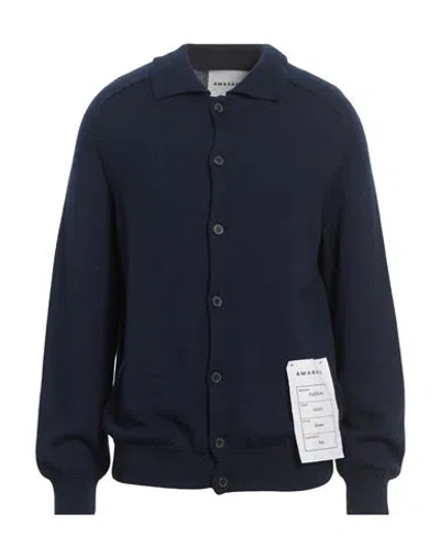 Amaranto Man Cardigan Navy Size Xxl Wool