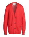 Amaranto Man Cardigan Red Size Xl Mohair Wool, Polyamide, Wool