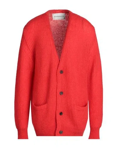 Amaranto Man Cardigan Red Size Xl Mohair Wool, Polyamide, Wool