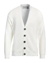 Amaranto Man Cardigan White Size L Cotton