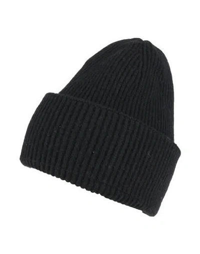 Amaranto Man Hat Black Size Onesize Wool, Elastane