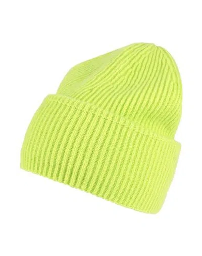 Amaranto Man Hat Lime Green Size Onesize Wool, Elastane