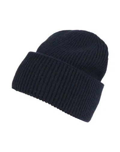 Amaranto Man Hat Midnight Blue Size Onesize Wool, Elastane