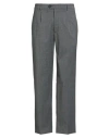 Amaranto Man Pants Charcoal Size 30 Polyester, Virgin Wool, Elastane, Viscose In Gray