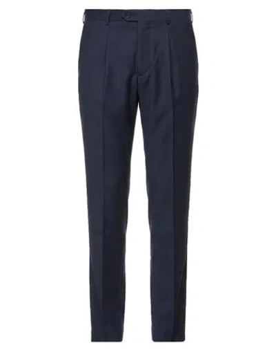 Amaranto Man Pants Navy Size 28 Polyester, Virgin Wool, Elastane