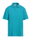 Amaranto Man Polo Shirt Azure Size Xxl Cotton In Blue