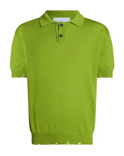 Amaranto Man Polo Shirt Lime Green Size Xl Cotton