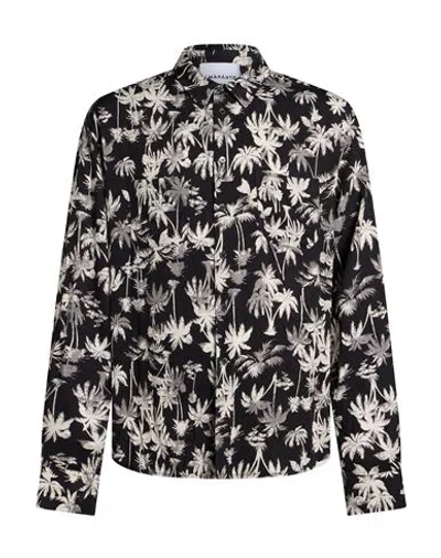 Amaranto Man Shirt Black Size 42 Viscose