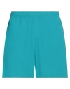 Amaranto Man Shorts & Bermuda Shorts Deep Teal Size 36 Cotton In Green