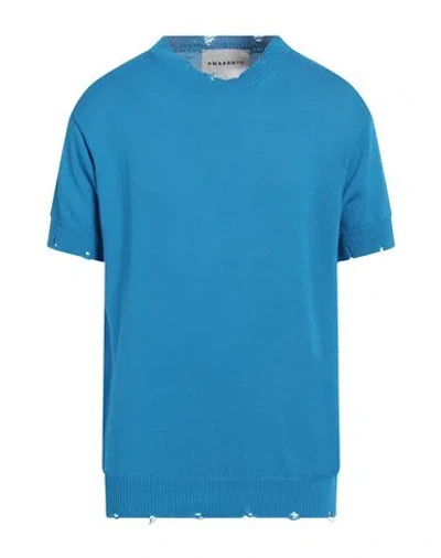 Amaranto Man Sweater Azure Size Xl Cotton