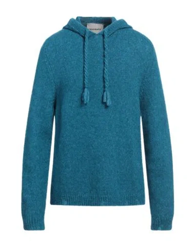 Amaranto Man Sweater Azure Size Xxl Wool, Alpaca Wool, Polyamide In Blue