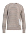 Amaranto Man Sweater Beige Size L Wool