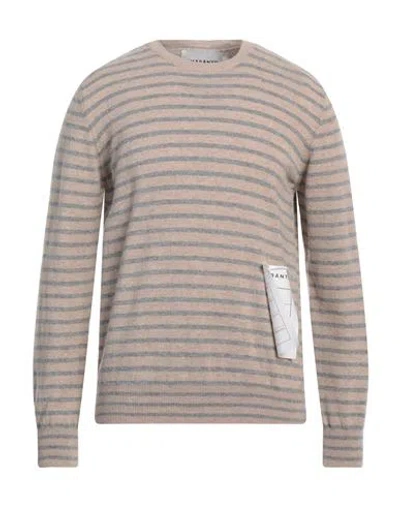 Amaranto Man Sweater Beige Size L Wool