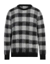 Amaranto Man Sweater Black Size L Wool, Cashmere, Mohair Wool, Polyamide