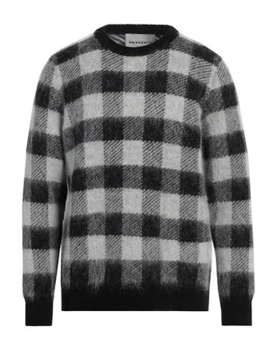 Amaranto Man Sweater Black Size L Wool, Cashmere, Mohair Wool, Polyamide