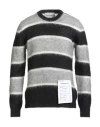 Amaranto Man Sweater Black Size M Mohair Wool, Polyamide, Wool