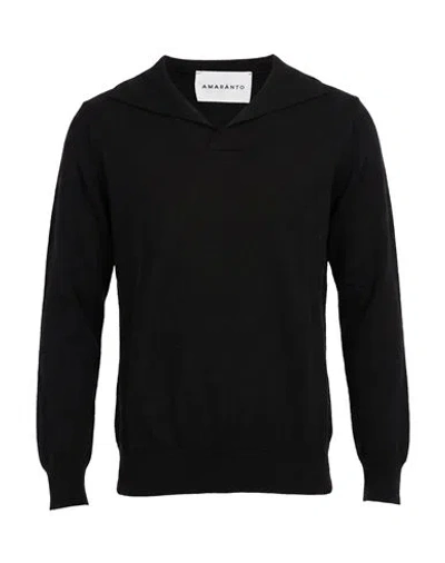 Amaranto Man Sweater Black Size M Wool