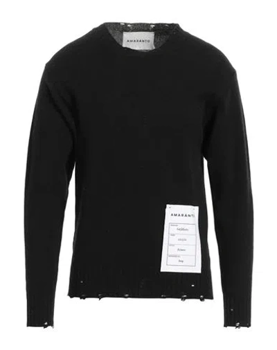 Amaranto Man Sweater Black Size Xl Wool, Cashmere