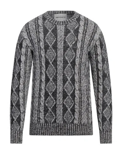 Amaranto Man Sweater Black Size L Wool, Cashmere, Mohair Wool, Polyamide