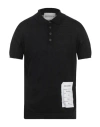 Amaranto Man Sweater Black Size M Linen, Cotton