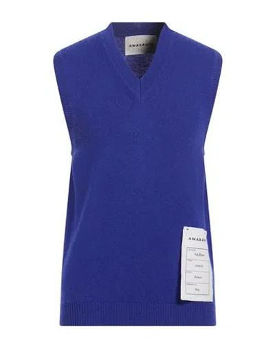 Amaranto Man Sweater Blue Size M Wool, Cashmere In Red