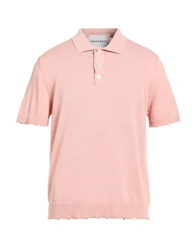 Amaranto Man Sweater Blush Size Xl Cotton In Pink