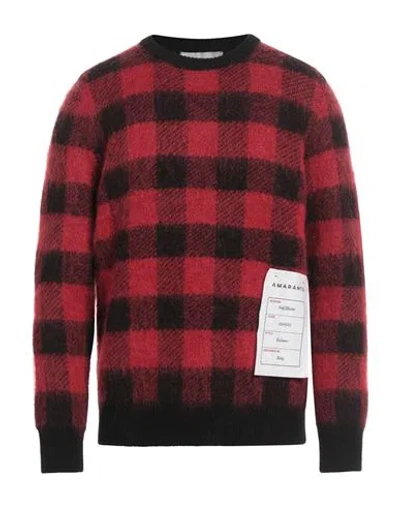 Amaranto Man Sweater Brick Size Xxl Wool, Cashmere, Mohair Wool, Polyamide