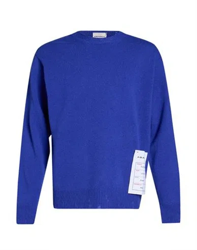 Amaranto Man Sweater Bright Blue Size L Wool, Cashmere